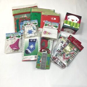 Christmas Craft Kit Bundle Holiday DIY Gift Bag Treat Sacks Stocking Card Holder